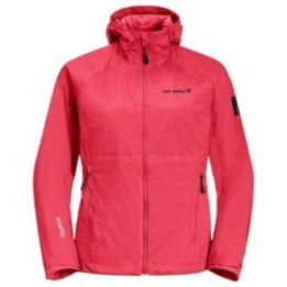 Moteriška striukė nuo vėjo Jack Wolfskin Tasman 2L, raudona