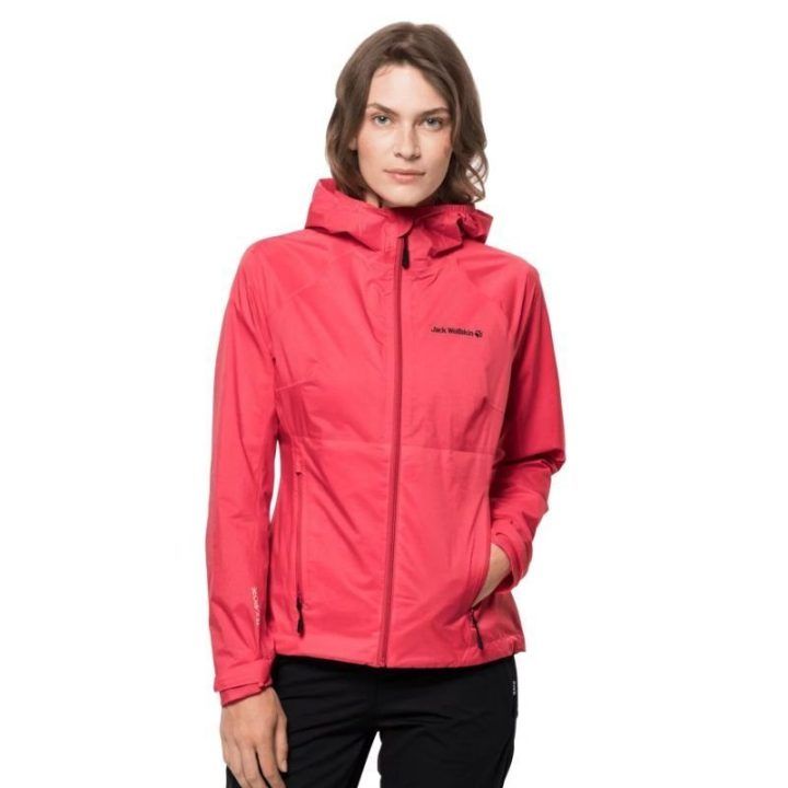 Moteriška striukė nuo vėjo Jack Wolfskin Tasman 2L, raudona