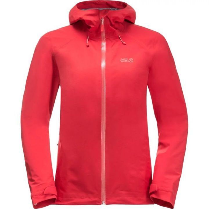 Moteriška neperšlampama striukė Jack Wolfskin Highest Peak, raudona