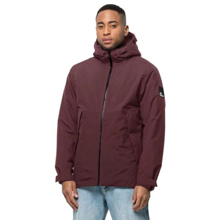 Vyriška striukė nuo vėjo Jack Wolfskin Tempelhof, bordo