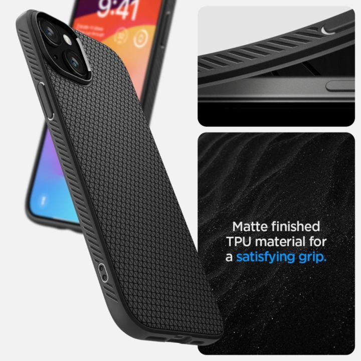 SPIGEN LIQUID AIR IPHONE 15 MATINIS JUODAS