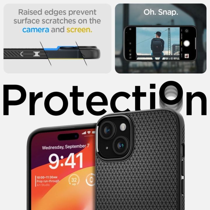 SPIGEN LIQUID AIR IPHONE 15 MATINIS JUODAS