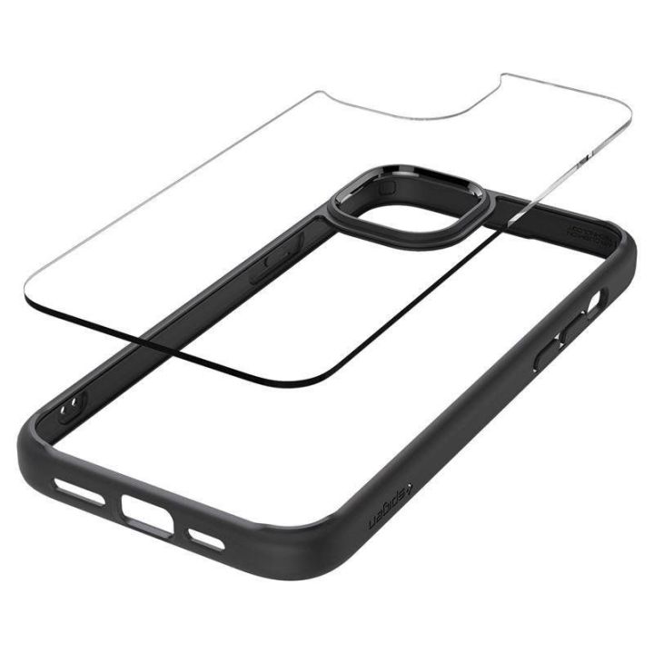 Spigen Crystal Hybrid , matinės juodos spalvos - iPhone 15 Plus