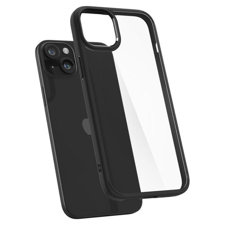 Spigen Crystal Hybrid , matinės juodos spalvos - iPhone 15 Plus