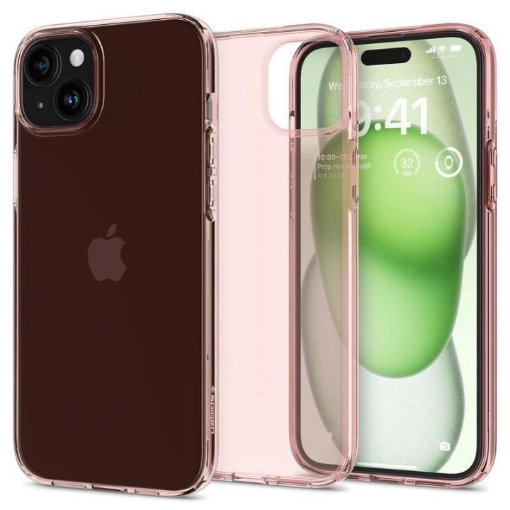 Spigen Crystal Flex , rožinis krištolas - iPhone 15 Plus