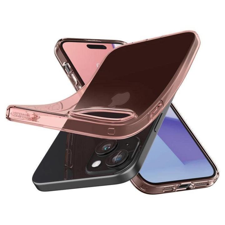 Spigen Crystal Flex , rožinis krištolas - iPhone 15 Plus