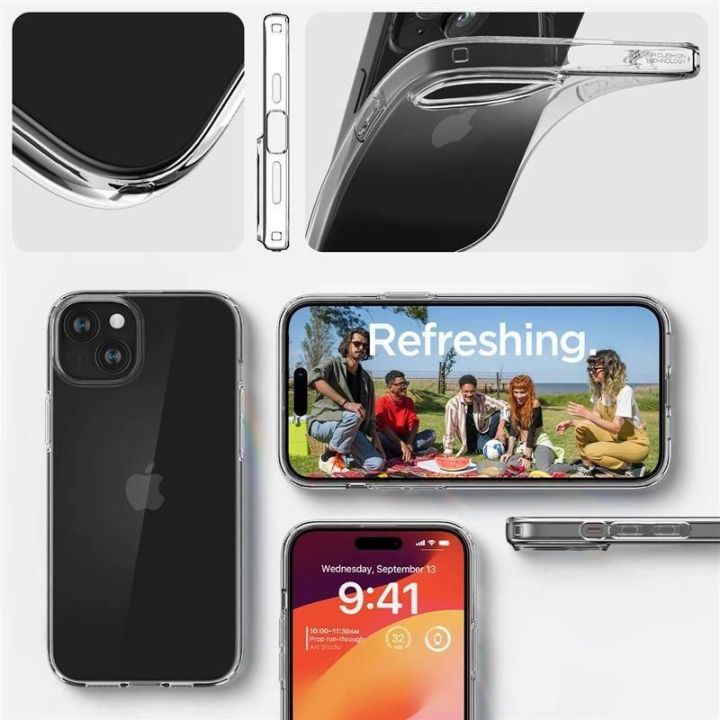 Spigen Crystal Flex , krištolo skaidrumo - iPhone 15 Plus