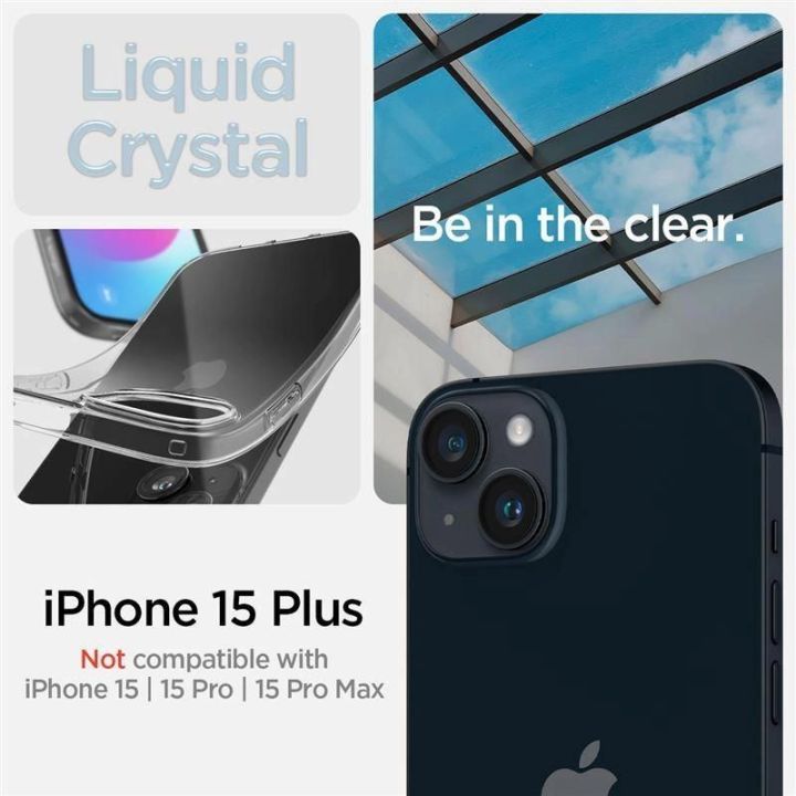Spigen Crystal Flex , krištolo skaidrumo - iPhone 15 Plus