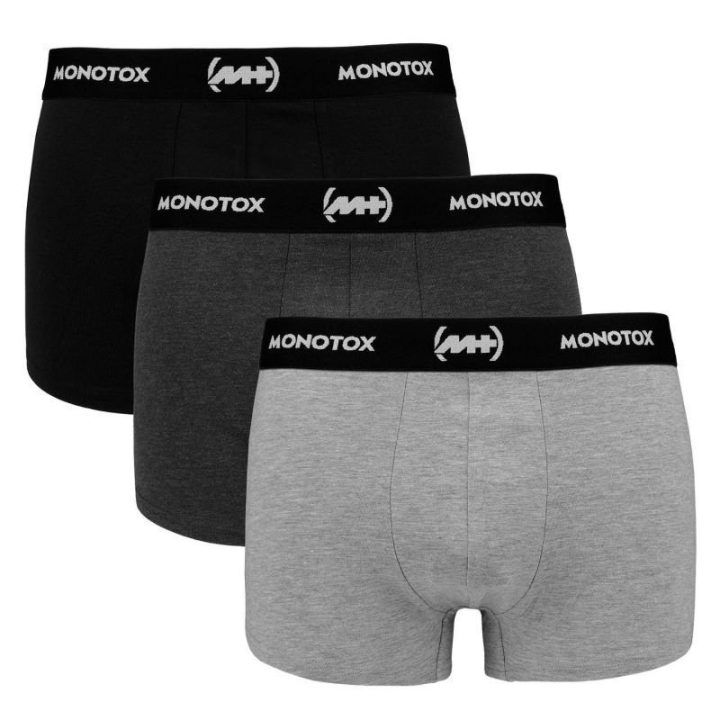 Vyriškas medvilninių bokserių rinkinys Monotox Basics, 3 vnt