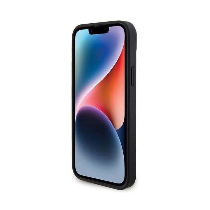 Ferrari Twist metalinis dėklas su logotipu iPhone 15 Plus - juodas