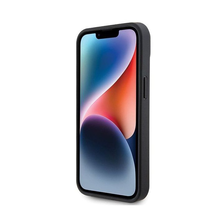 Ferrari dygsniuotas metalinis logotipas ant iPhone 15 - nuotraukos