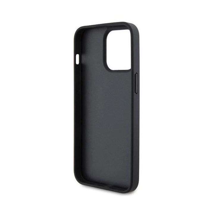 Ferrari dygsniuotas metalinis logotipas ant iPhone 15 Pro Max - nuotraukos