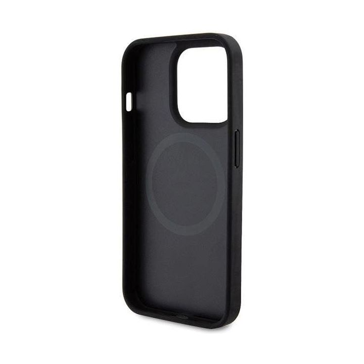 Dėklas Ferrari Carbon Metal Logo MagSafe prie iPhone 15 Pro - Pagrindinis