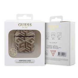 Guess GCube Charm dėklas AirPods 1/2 - rudas