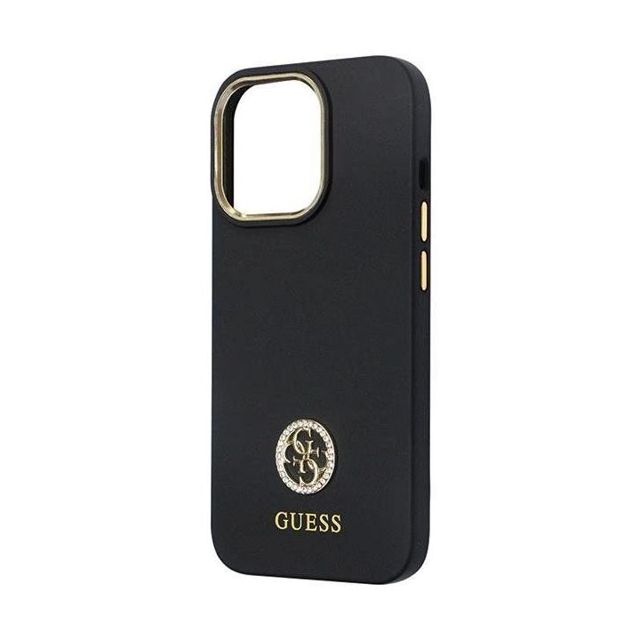 Guess silikoninis logotipas su akmenimis 4G ant iPhone 13 Pro / iPhone 13 - nuotraukos