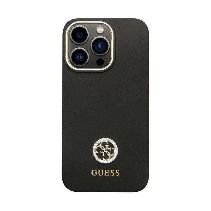 Guess silikoninis logotipas su akmenimis 4G ant iPhone 13 Pro / iPhone 13 - nuotraukos