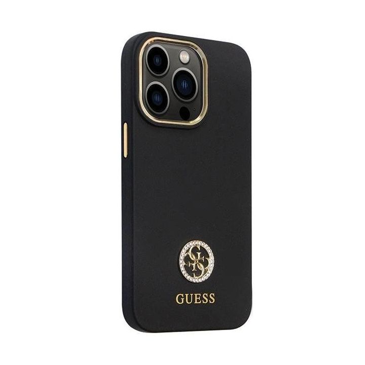 Guess silikoninis logotipas su akmenimis 4G ant iPhone 13 Pro / iPhone 13 - nuotraukos