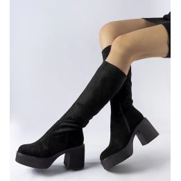 juodi šilti stiletto batai