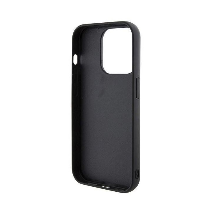 Guess Disco Metal Script dėklas iPhone 15 Pro - juodas