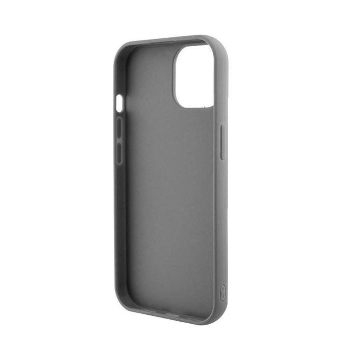 Guess Sequin Script metalinis dėklas iPhone 15 - sidabrinis
