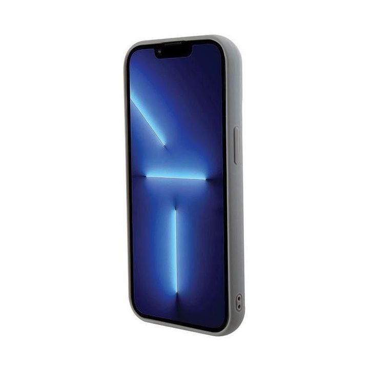 Guess Sequin Script metalinis dėklas iPhone 15 - sidabrinis