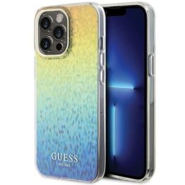 Guess IML Faceted Mirror Disco Iridescent ant iPhone 15 Pro Max - daugialypė terpė