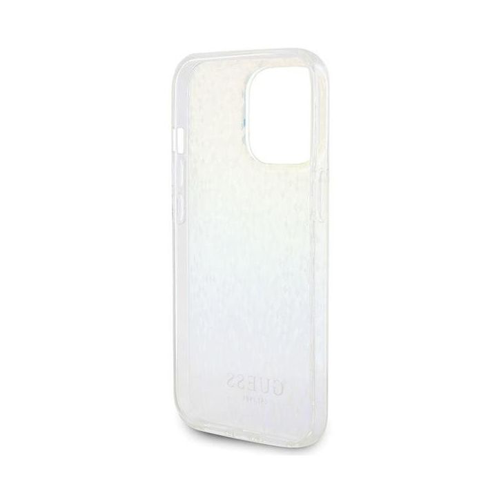 Guess IML Faceted Mirror Disco Iridescent ant iPhone 15 Pro Max - daugialypė terpė