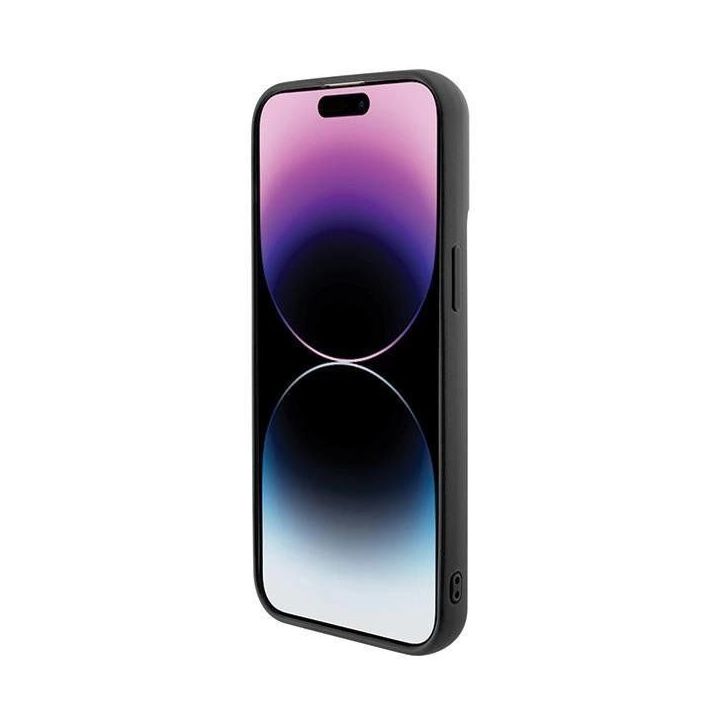 Guess Sequin Script Metal ant iPhone 15 Pro Max - juodos spalvos
