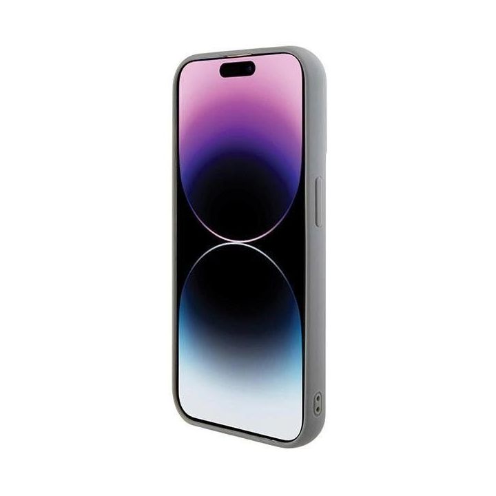 Guess Sequin Script metalinis dėklas iPhone 15 Pro Max - Sidabrinis