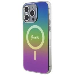 Guess IML Iridescent MagSafe dėklas iPhone 15 Pro - juodas