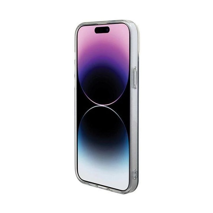 Guess IML Iridescent MagSafe dėklas iPhone 15 Pro - juodas