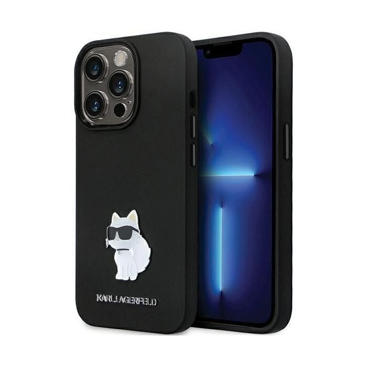 Dėklas Karl Lagerfeld Silicone C Metal Pin na iPhone 14 Pro - nuotraukos