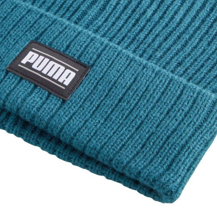 Rumbuoto mezgimo kepurė Puma Ribbed Classic Cuff, turkio