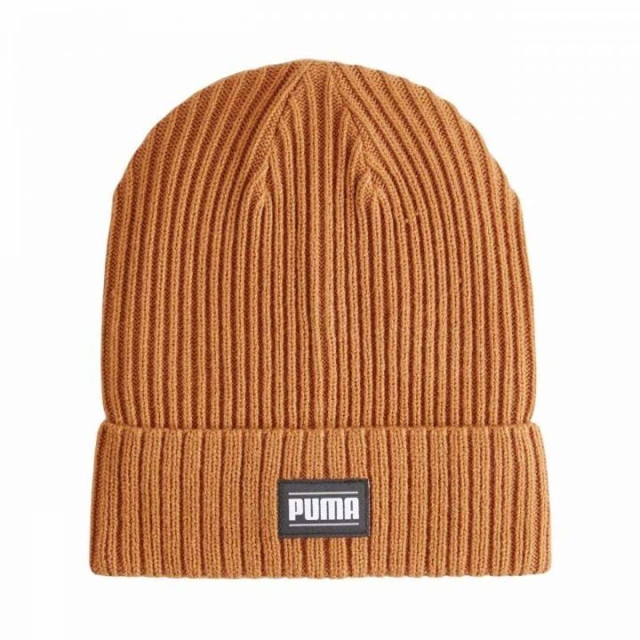 Rumbuota mezginė kepurė Puma Ribbed Classic, šviesiai ruda