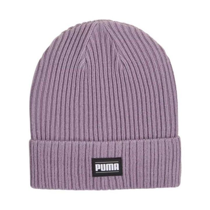 Mezginė kepurė Puma Ribbed Classic Cuff, šviesiai violetinė