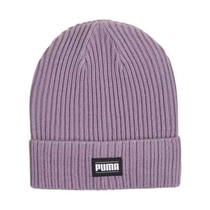 Mezginė kepurė Puma Ribbed Classic Cuff, šviesiai violetinė