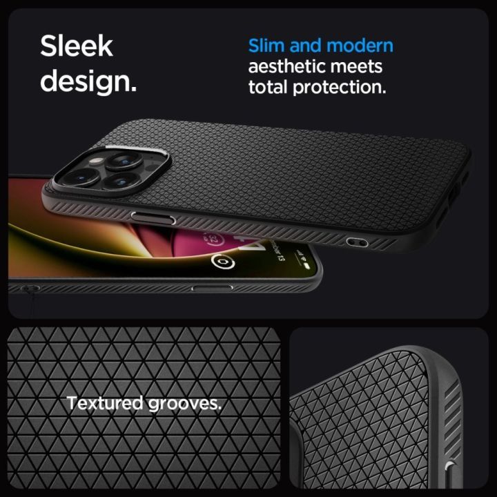 SPIGEN LIQUID AIR IPHONE 15 PRO MATINIS JUODAS