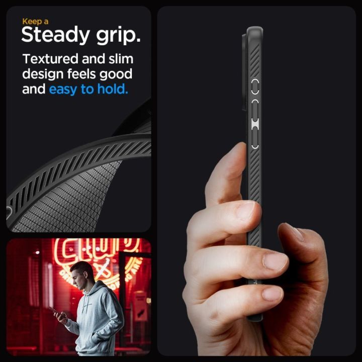 SPIGEN LIQUID AIR IPHONE 15 PRO MATINIS JUODAS