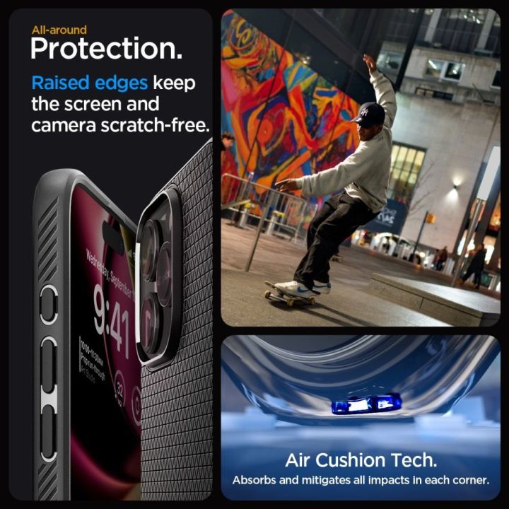 SPIGEN LIQUID AIR IPHONE 15 PRO MATINIS JUODAS