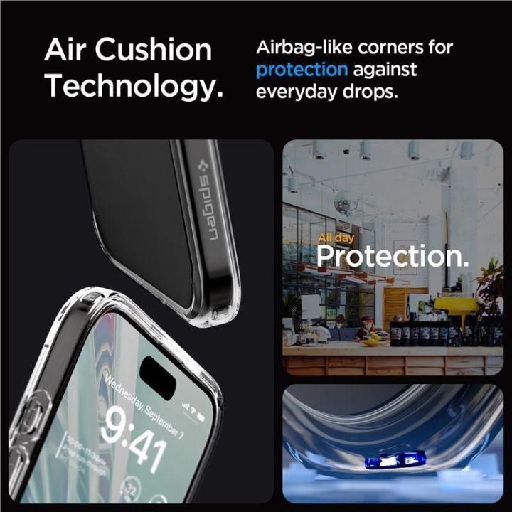 Spigen Crystal Hybrid , krištolo skaidrumo - iPhone 15 Pro Max