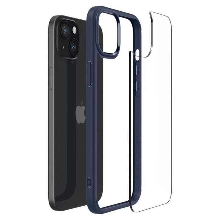 Spigen Crystal Hybrid , tamsiai mėlyna - iPhone 15 Plus