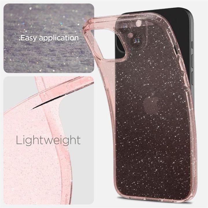 SPIGEN SKYSTŲJŲ KRISTALŲ IPHONE 15 PLIUS BLIZGUS KRIŠTOLO ROŽĖ