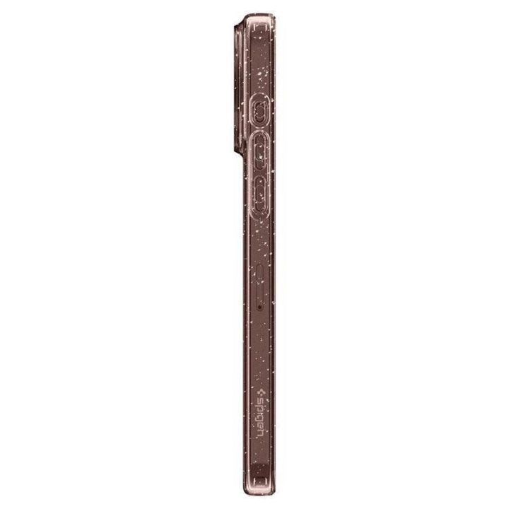 Spigen skystųjų kristalų blizgučiai, rožinis kvarcas - iPhone 15 Pro Max