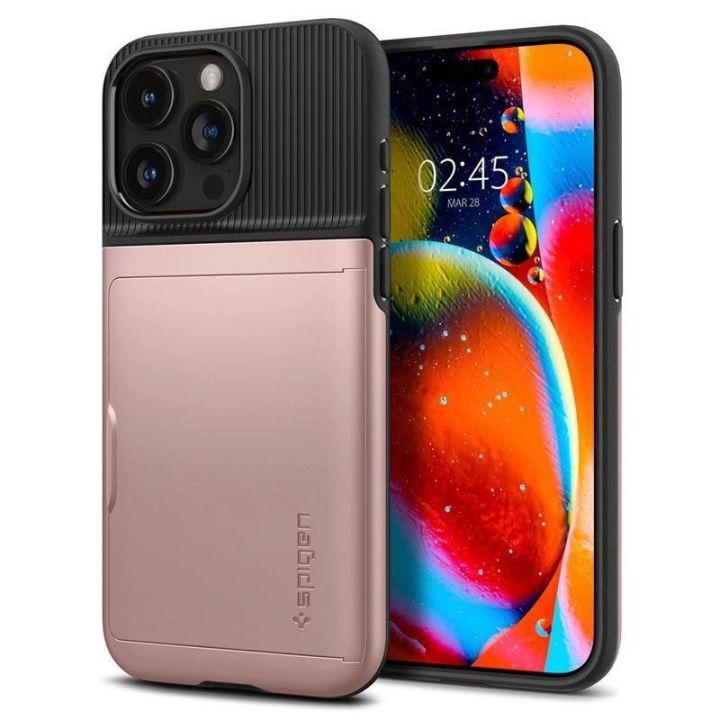 Spigen Slim Armor CS , rožinio aukso spalvos - iPhone 15 Pro Max