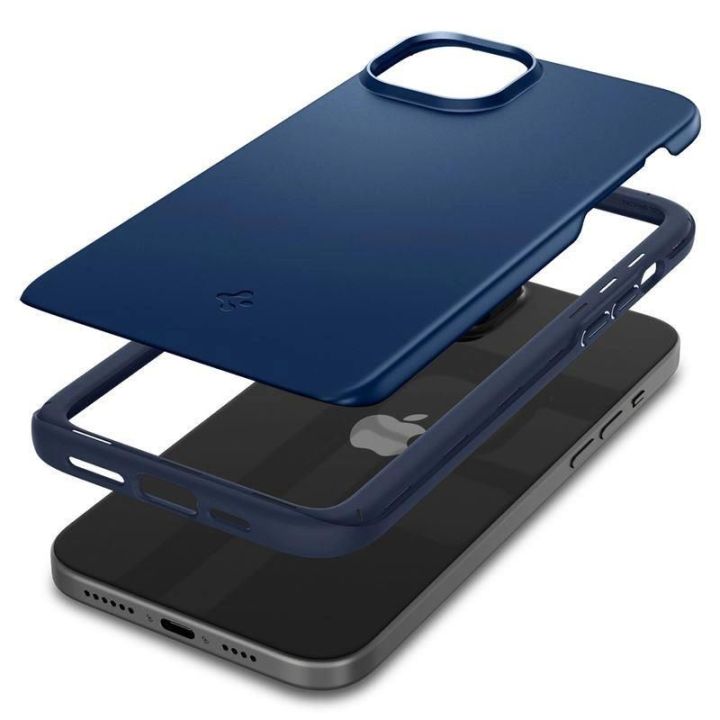 Spigen Thin Fit dėklas iPhone 15 Plus - mėlynas