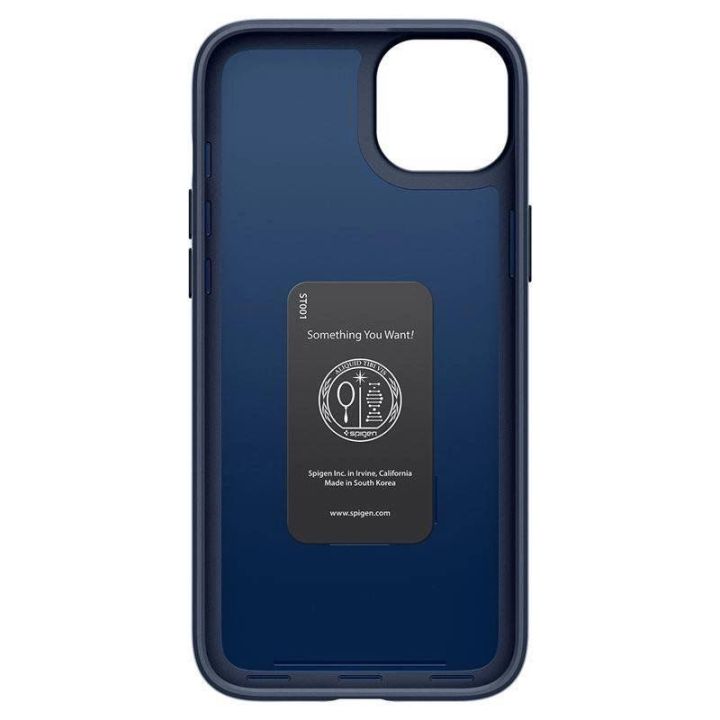 Spigen Thin Fit dėklas iPhone 15 Plus - mėlynas