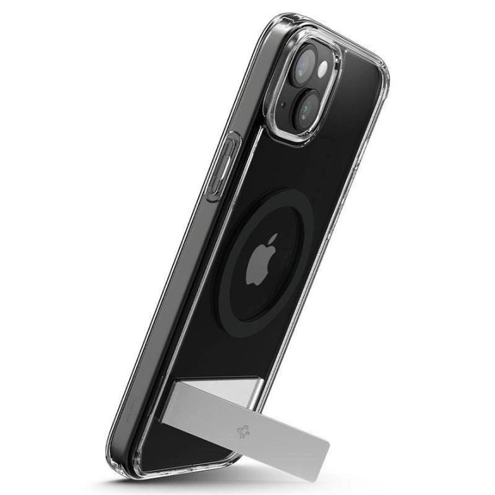 Spigen Ultra Hybrid S MagSafe dėklas su stovu iPhone 15 Plus - juodas