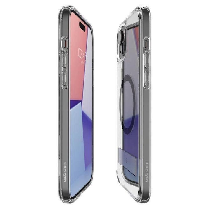 Spigen Ultra Hybrid S MagSafe dėklas su stovu iPhone 15 Plus - juodas