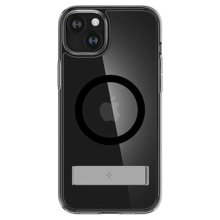 Spigen Ultra Hybrid S MagSafe dėklas su stovu iPhone 15 Plus - juodas