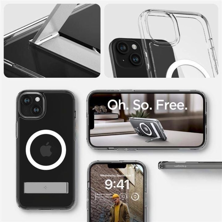 Spigen Ultra Hybrid S MagSafe , krištolo skaidrumo - iPhone 15 Plus